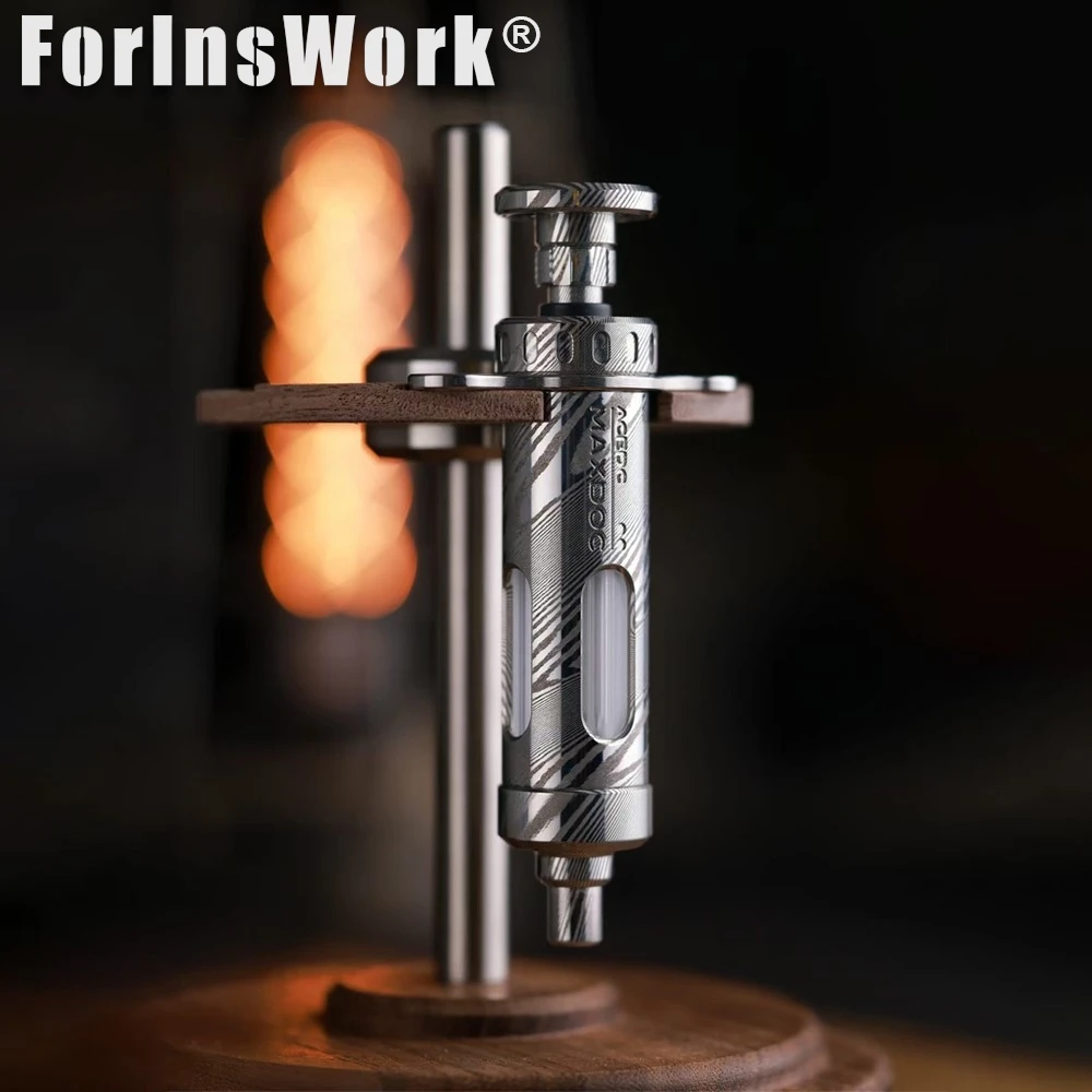 ACEdc&KingShark Damascus Steel MAXDOC Magnetic Levitation Push Slider Stress Release Toy Window-breaking Tool (Elastic Limited)