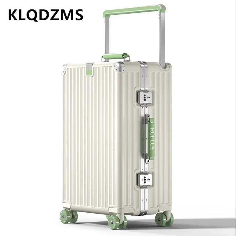 Klqdzms bolsa de viagem para bagagem, 28 “grande capacidade, estrutura de alumínio, mala de embarque para 20 'pc, mala essencial para viagem