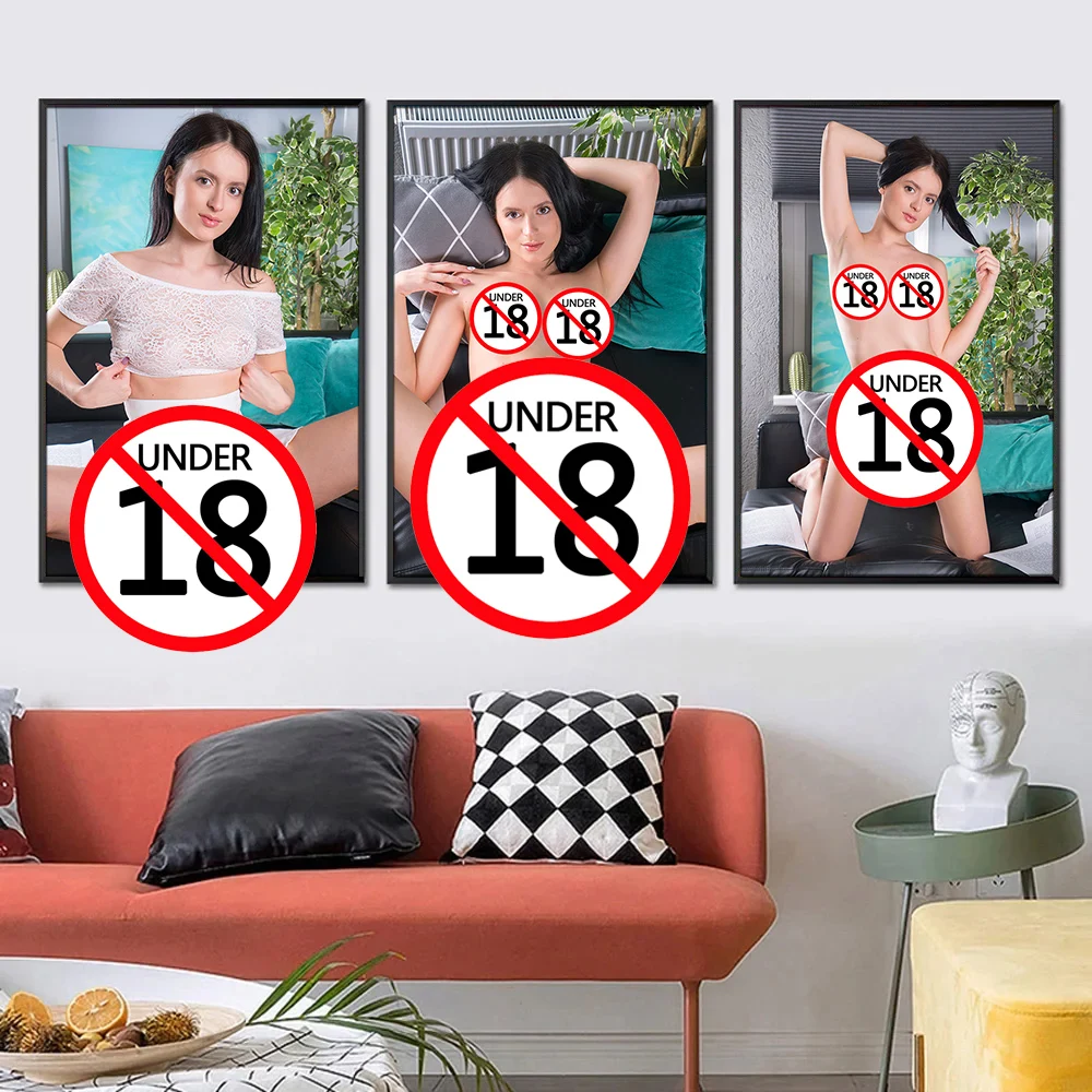 غير خاضعة للرقابة الفن جدارية جدار صورة عارية الجمال مثير فتاة قماش اللوحة للمنزل غرفة نوم الديكور الحديثة ديكور ملصق الصبي هدية #1