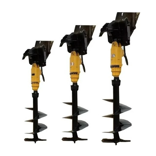 Rock Drill 600mm Auger Drilling Machine 75mm Square Shaft Drive Earth Drill with Motor Gearbox Bearing