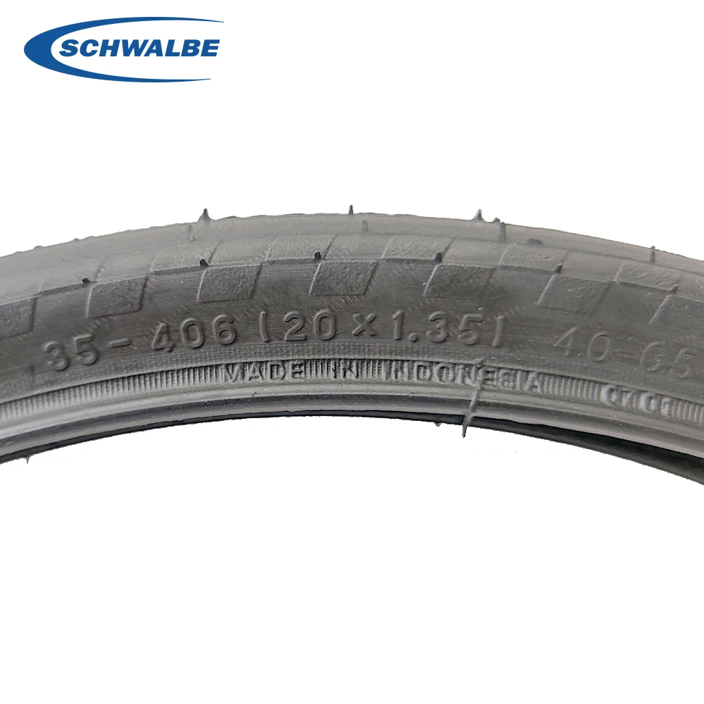 SCHWALBE Original KOJAK 35-406 20x1.35 Black Wired Bicycle Tire 55-95 PSI Level 4 RaceGuard for Folding Bike BMX Cycling Parts