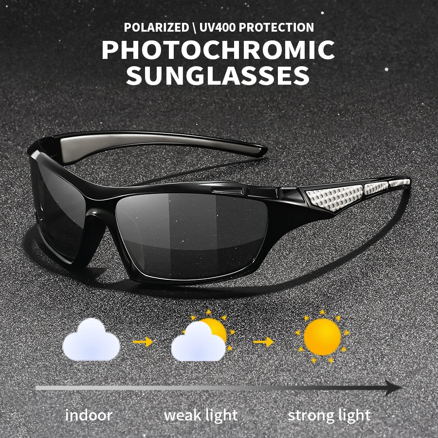 Photochrome Polarisierte Sport-Vintage-Sonnenbrille für Männer und Frauen Angeln Radfahren Autofahren Bergsteigen Chamäleon-Sonnenbrille – Detail 2