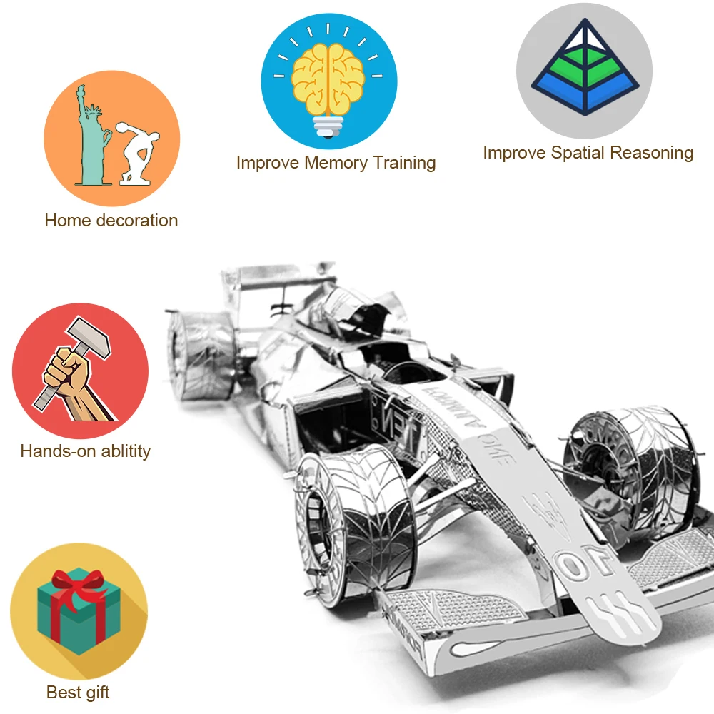 

Металлический 3D-пазл-конструктор «Автомобиль»: развивающая игрушка для детей