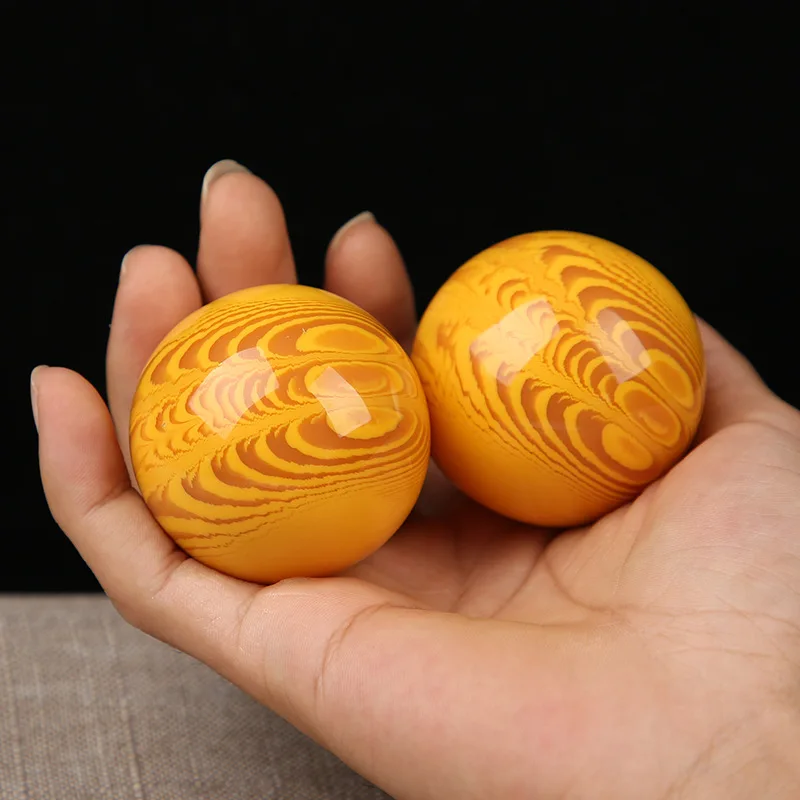 2pc Massage Handball Health 5cm Fitness Health Ball natural resin Hand Meditation Exercise Stress Relief Balls Hand Relaxation