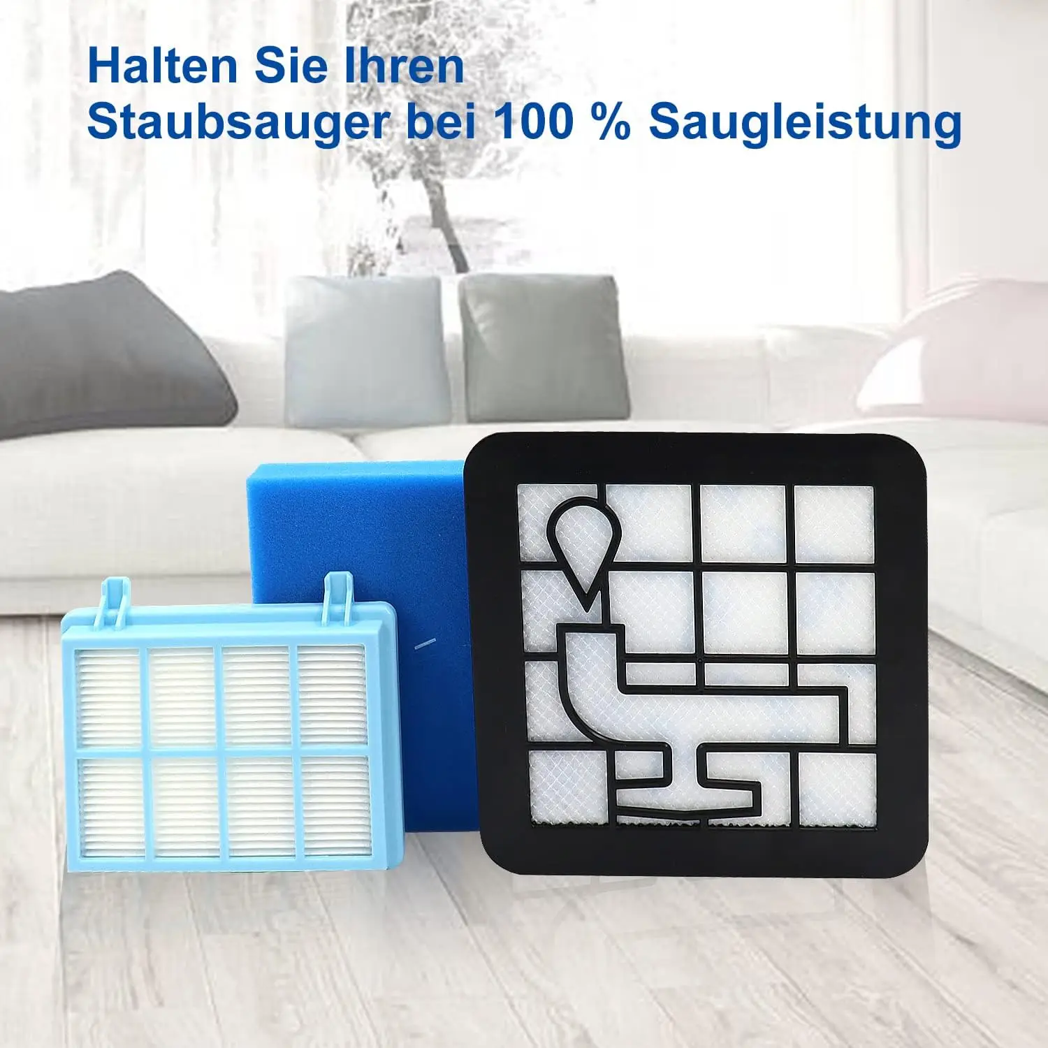 Juego de 3 piezas de repuesto adecuadas para accesorios para aspiradoras filtro FC9331 FC8010 FC9332 filtro trasero de algodón