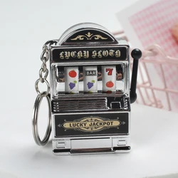 Portable Lucky Jackpot Vintage Fruit Slot Machine Antistress Toy Key Chain Fun Creative Car Keychain Jewelry Gift for Kids