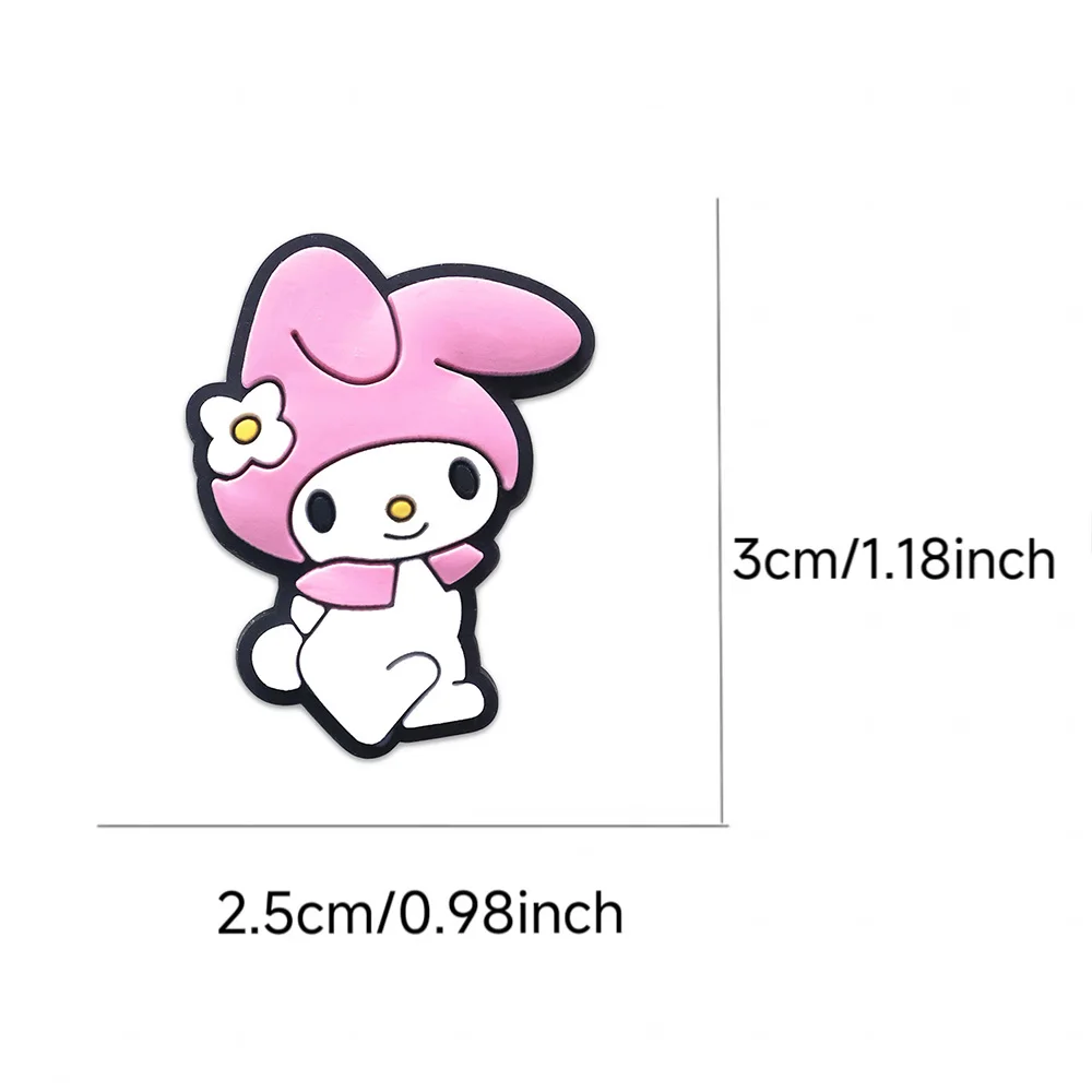 New 1-100Pcs Mesuca Cute Sanrio Series Cartoon PVC Shoe Accessories DIY Creativity Sandal Girl Party Decorations