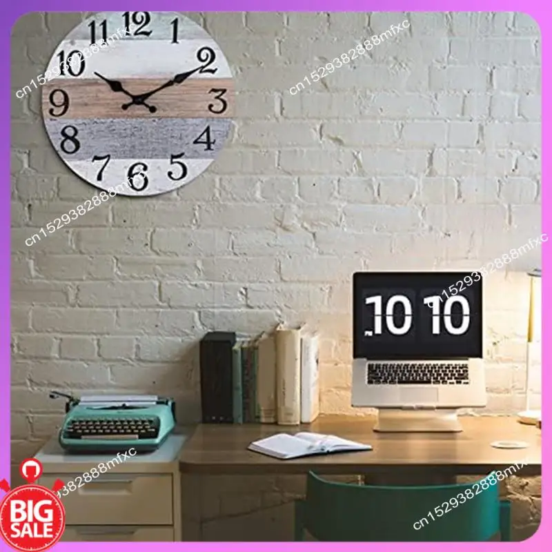 Big Deal Kitchen Clock Battery Operated,Rustic Vintage-Clock For Bathroom Kitchen Bedroom
