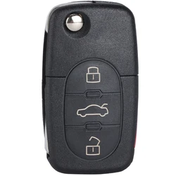 2/3/4 Buttons Remote Key Shell For Audi TT A2 A3 A4 A6 A8 TT Quattro Blade CR1620/CR2032 Flip Folding Key Holder Car Accessories