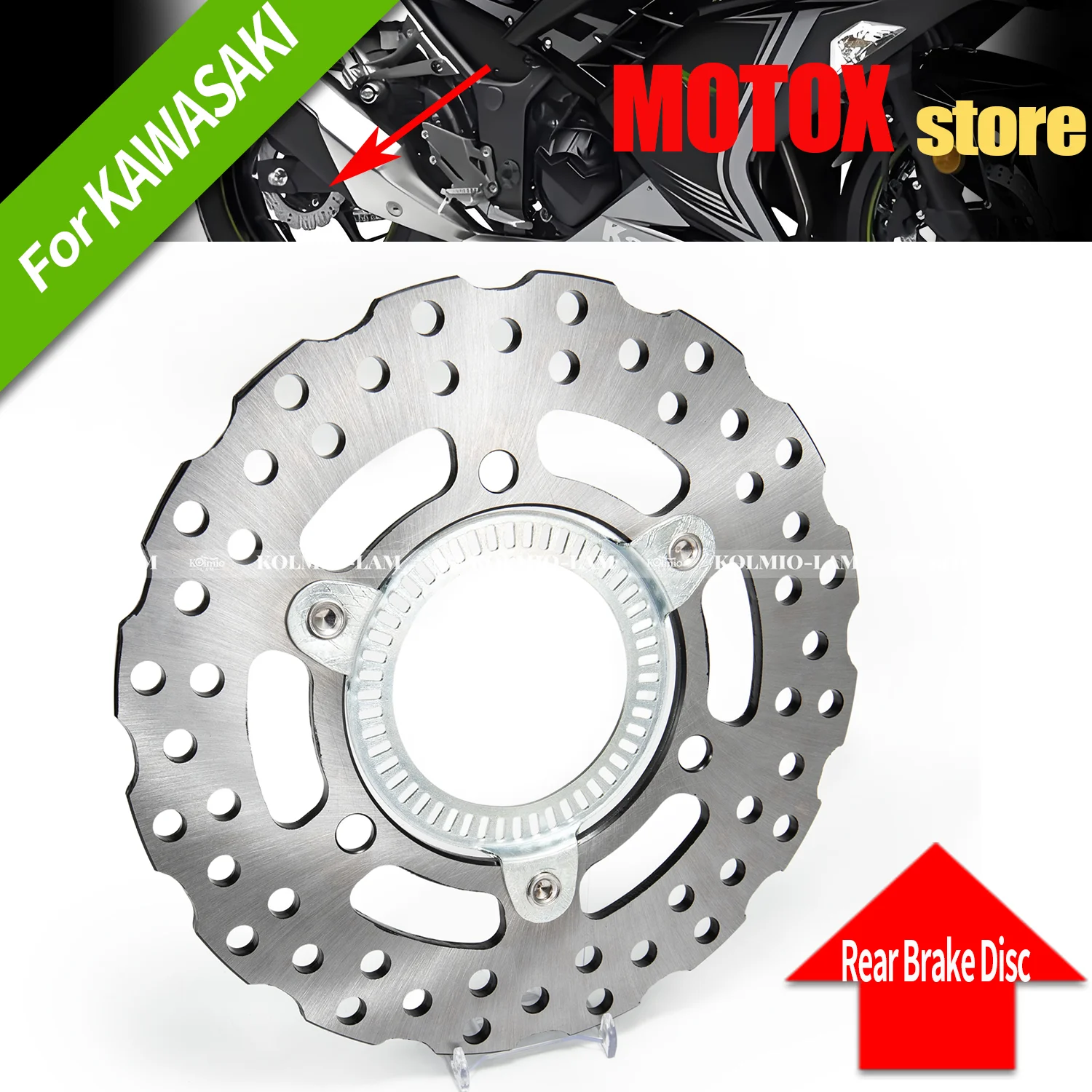 Подходит для Kawasaki Ninja 125 250SL ABS Ninja 300 400 Z300 ABS KLE300 Versys-x 300, ротор заднего тормозного диска мотоцикла