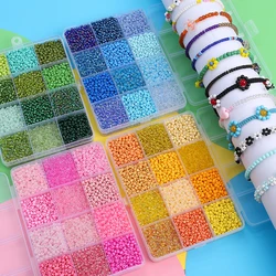 12 Grids 3mm Multicolor Rice Beads Set (15g/Grid) | High-Quality DIY Jewelry Supplies for Necklaces Bracelets (Approx.6000pcs)