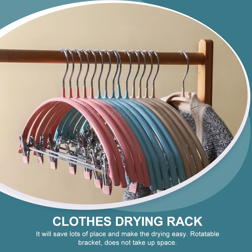 

5Pcs Non-Slip Clothes Hanger Premium Quality Rustproof Drying Rack for Socks Bras Towels Undergarments Rotatable Space-Saving