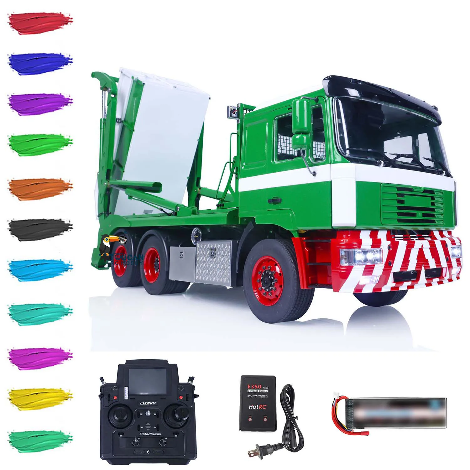 

VL18U F2000 RC Hydraulic 1/14 Dump Truck RTR Skip Loader Car Painted Assembled Model Light Sound Swing Arm Toy Gift THZH1577