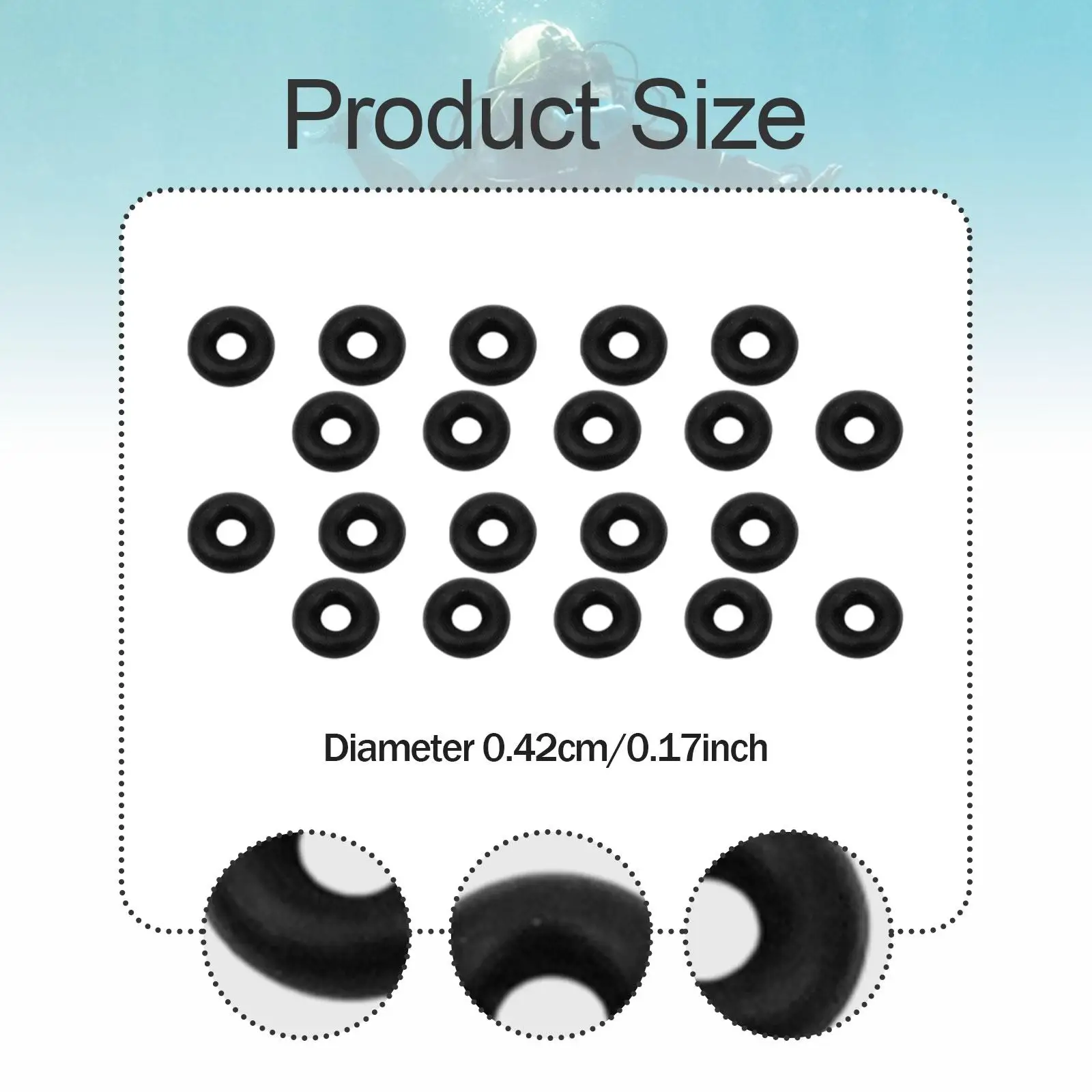 20x kit de anel o de mergulho, arruelas de vedação, peças à prova de vazamento, selos pesados, anéis de borracha para mergulho, válvulas de tanques de mergulho