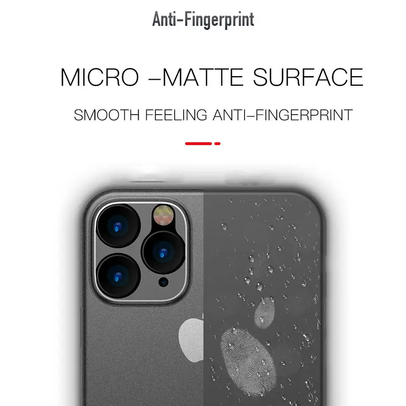 Funda translúcida ultrafina de PC mate para iPhone 11 12 13 14 15 16 Pro Max 15 Plus, cubierta esmerilada 6