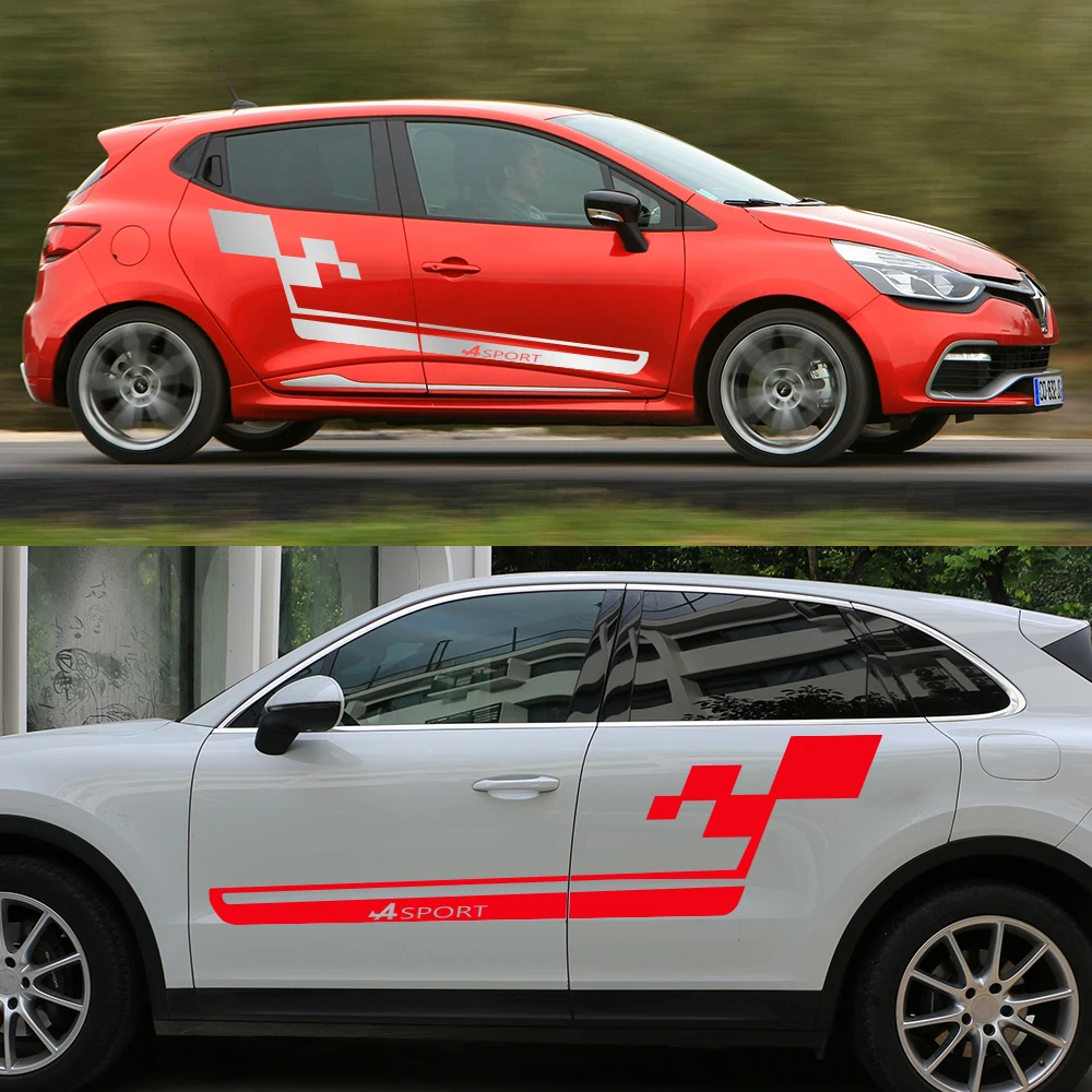 Adesivi Per Minigonne Laterali Renault Clio Sport – Decorazioni In Vinile Per Coppa, Tetto E Coda, Antipioggia E Antigraffio, Personalizza La Tua Auto