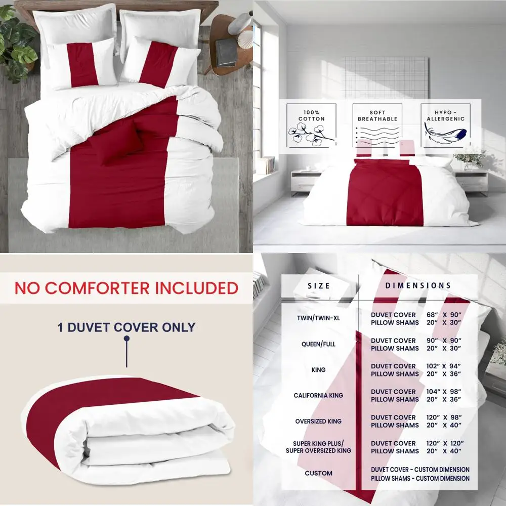 

Egyptian Cotton Duvet Cover Queen Size - 100% Cotton Sateen 600 Thread Count, Ultra Soft, Premium Quality, Durable Comfort for R