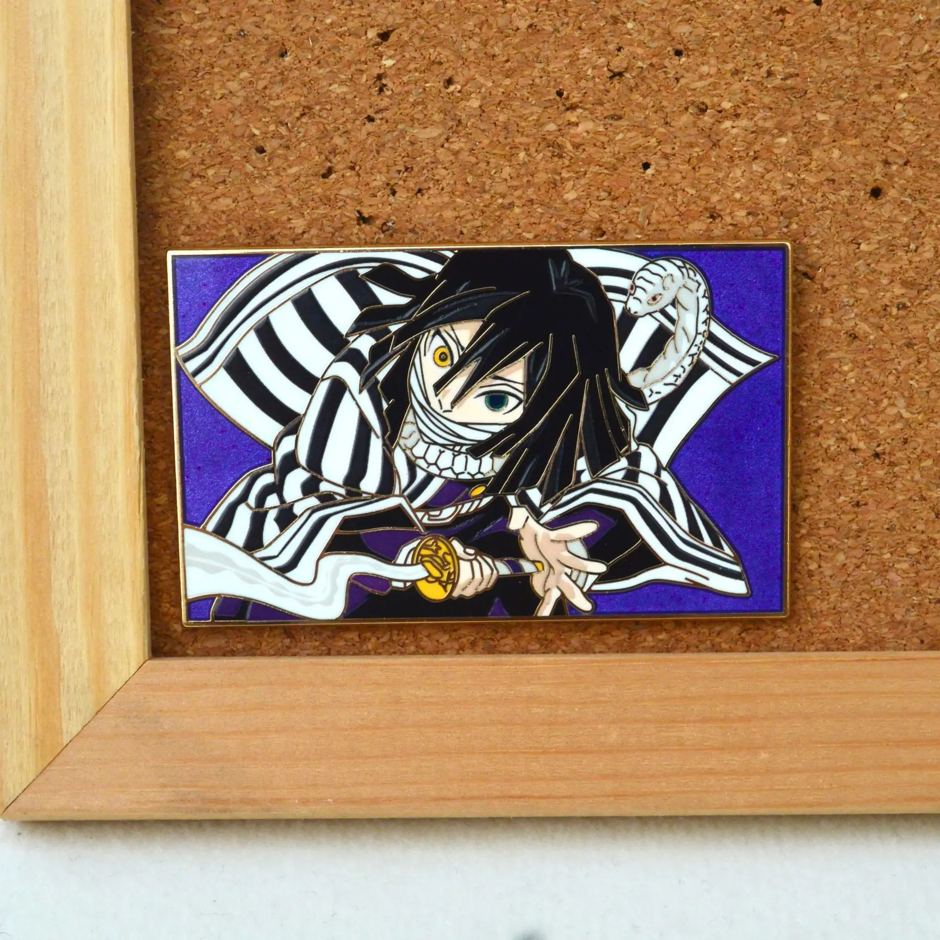Anime Demon Slayer Badges Pendant Tomioka Giyuu Pins Kimetsu No Yaiba Brooches for Backpack Bag Clothing Lapel Cosplay Toy Gift view 2