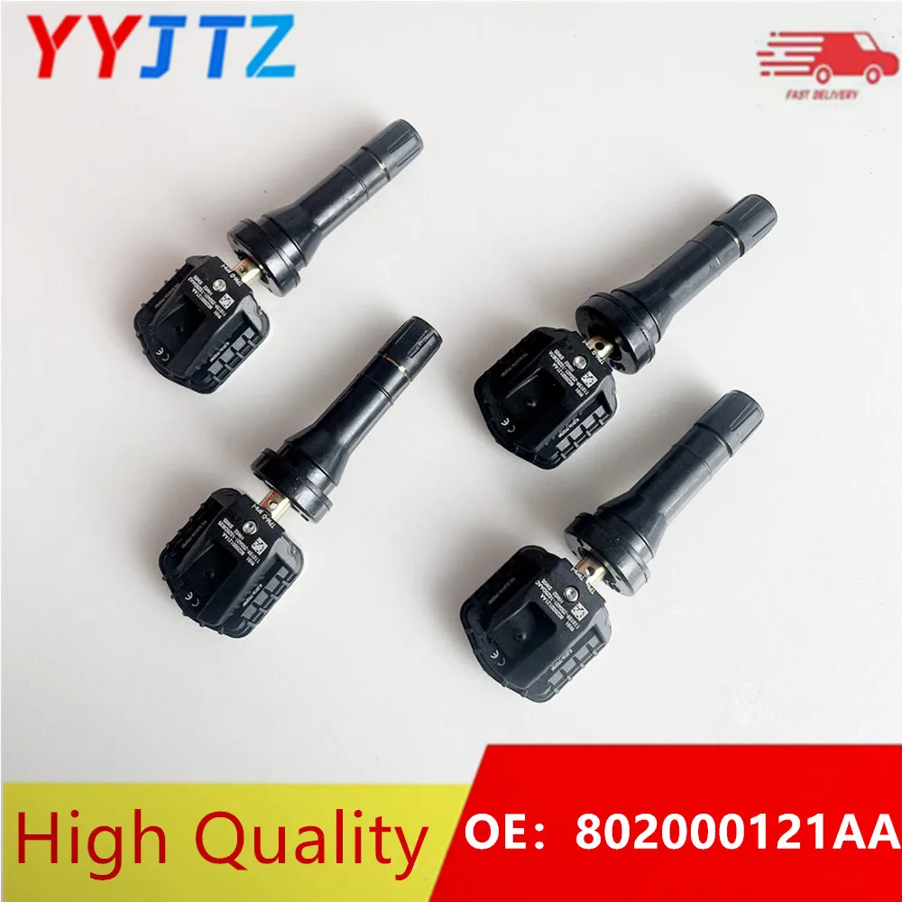 YYJTZ 4PCS/Lot Tire Sensor 802000121AA For Chery Tiggo 2 3 3X 4 5 5X 7 8 TPMS Tyre Pressure Monitoring System Sensors 433MHZ