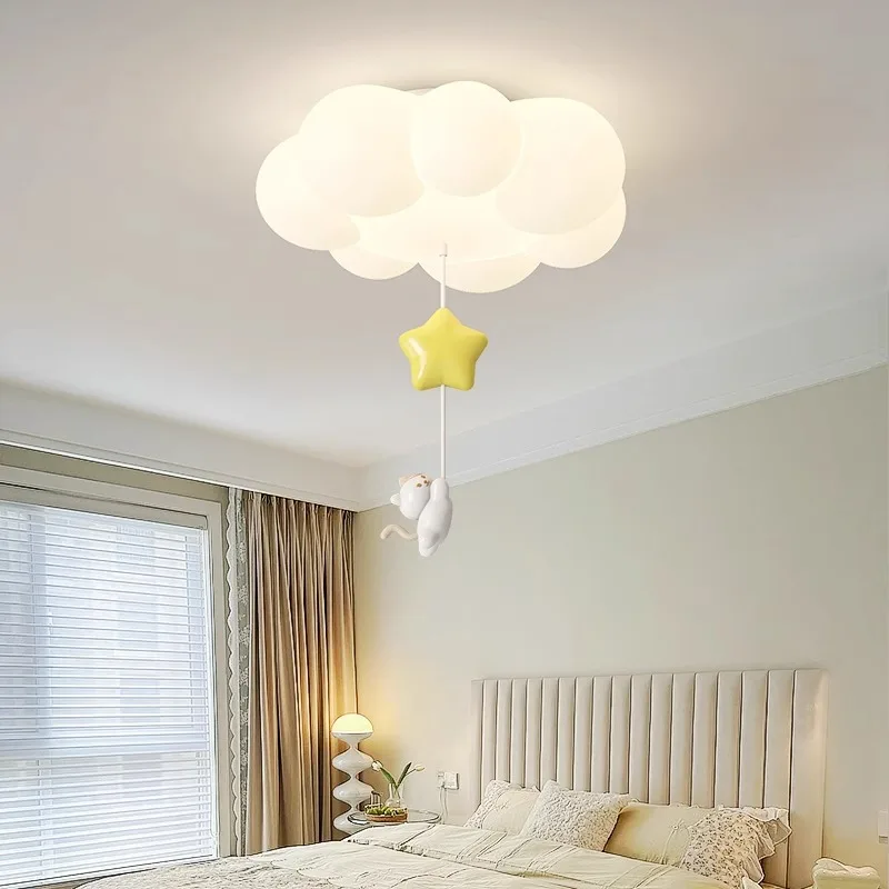 Creative Bedroom Ceiling Light with Cloud Star Moon Pendant Lamps Modern Indoor Kids Ceiling Lamps Boy Girl Baby Room Decor LED