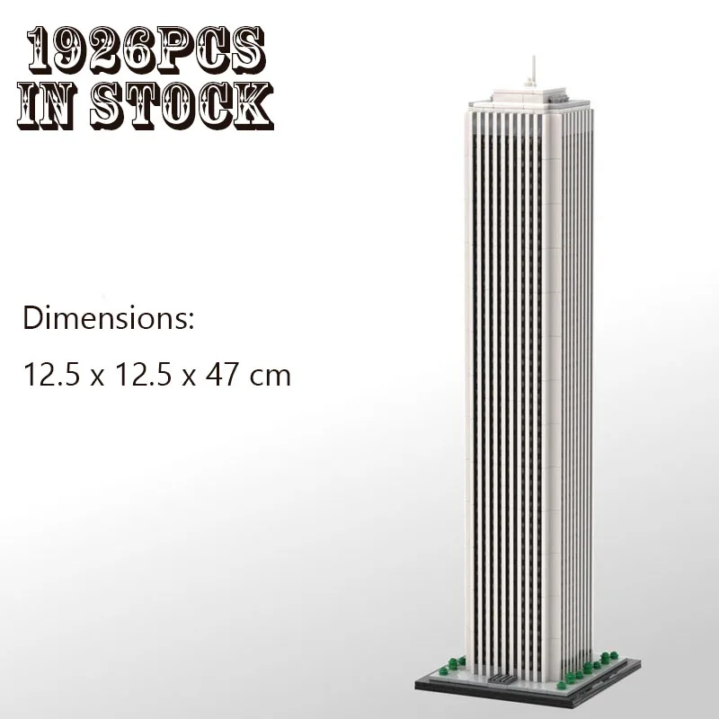 

MOC-149137 Строительные блоки Chicago Yee по центру, масштаб 1:800, строительный небоскребок, креативная сборная игрушка, подарок на день рождения, Рождество