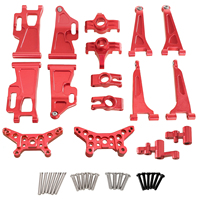 Mjx 14210 14209 H14BM Metal Steering Cup Upper Lower Swing Arm Set Shock Tower Bracket Body Post Hyper Go RC Car Upgrade Parts