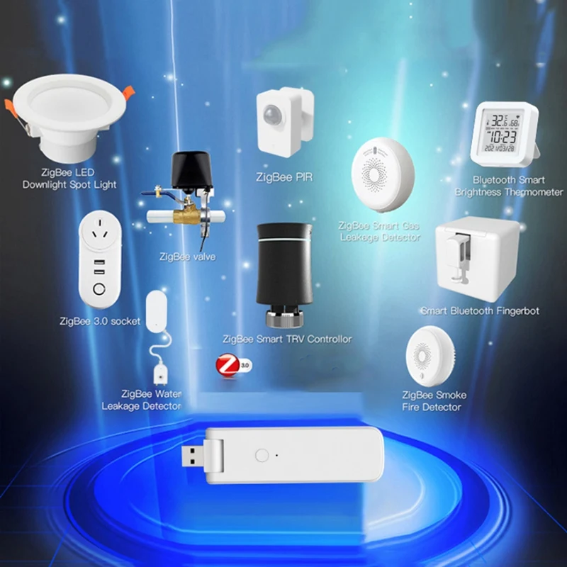 Wireless Tuya Smart Zigbee Gateway Wifi Wireless Multimode Gateway For Living Room Kitchen Bedroom