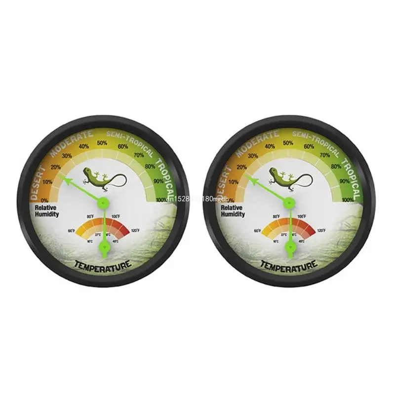 

High-Accuracy Temperature Humidity Thermometer Hygrometer VivariumTank Supplies Dropship