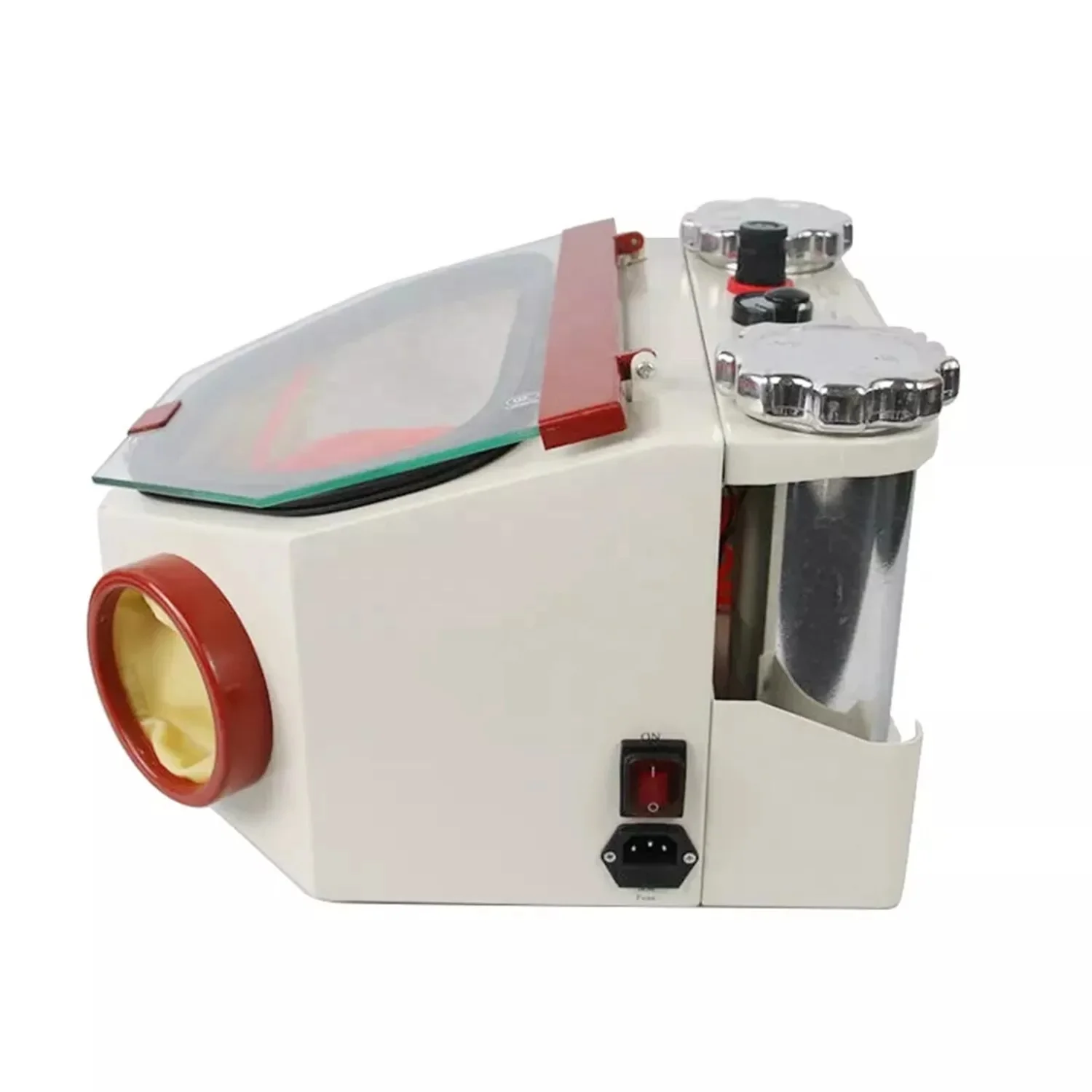 

Dental Lab Sandblasting Machine with LED Light and Large Viewing Window Sandblasting Device with Foot Pedals