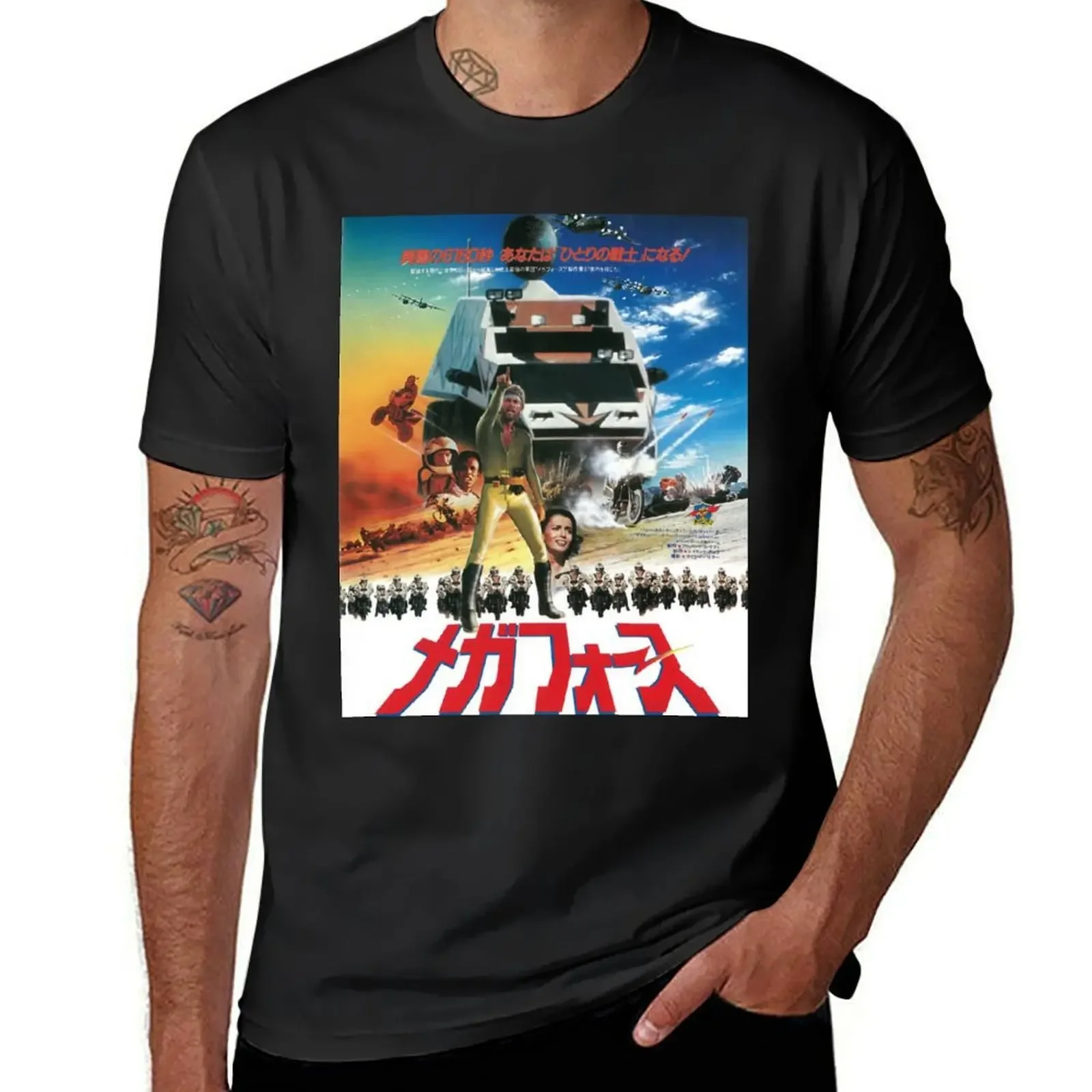 Megaforce T-Shirt anime figures blacks mens graphic t-shirts