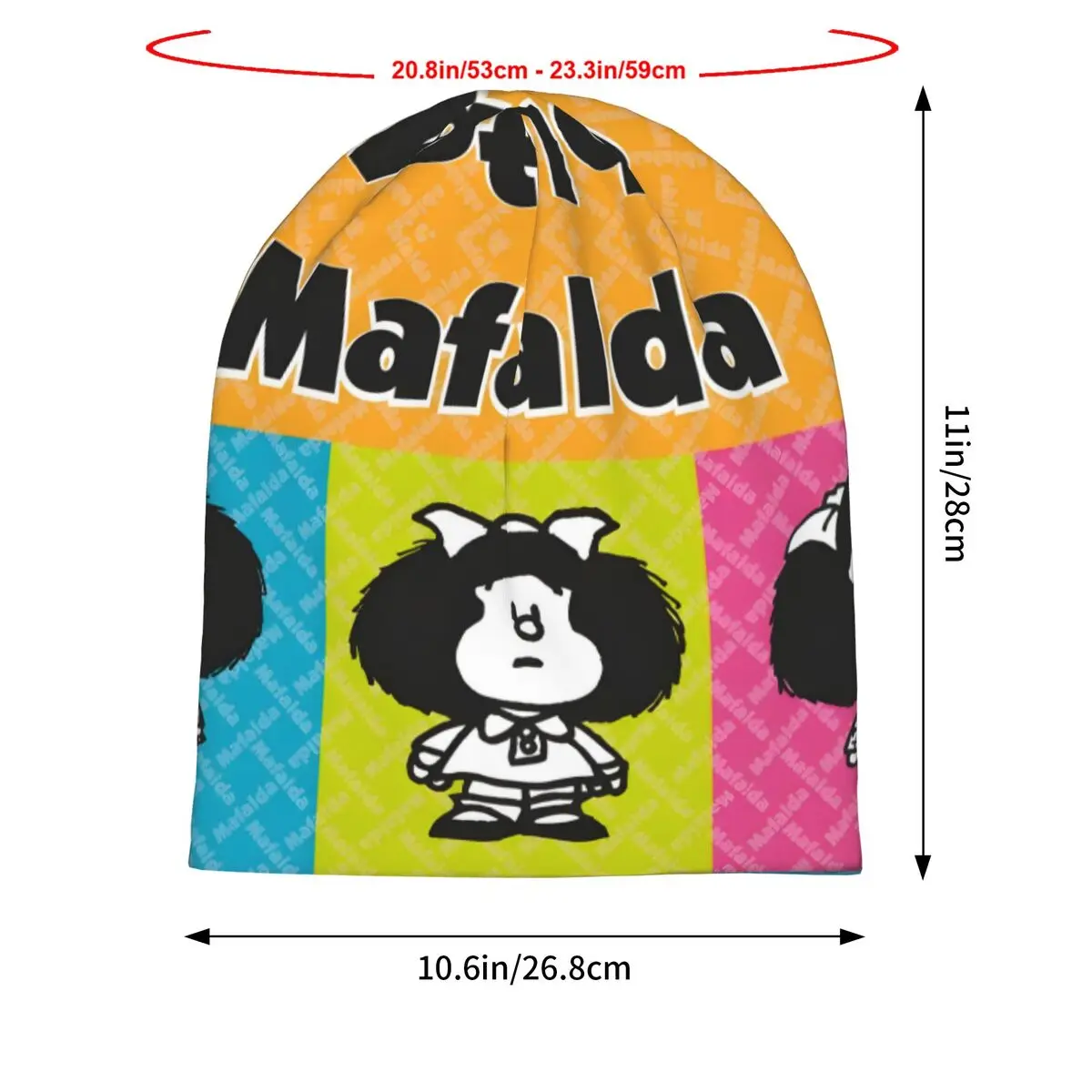 Mafalda Cute Friends Comic Chracters (3) Unisex Bonnet Thin Cycling Hats Double Layer Hat Breathable Caps