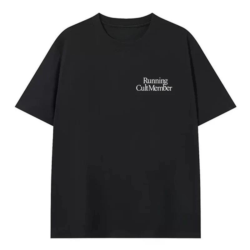 Heiß begehrtes, modisches T-Shirt im japanischen Stil, hochwertiges Basic-Modell mit Brust-Schriftzug-Druck, kurzärmeliges, lässiges, sportliches Oberteil. – Detail 4