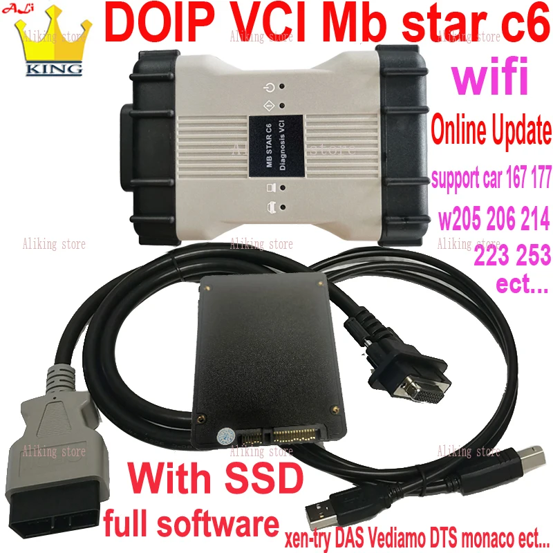 WIFI MB Star C6 DOIP Multiplexer with software SSD Laptop FZ G1 free license for new car w206 223 167 214 177 Diagnosis Tools