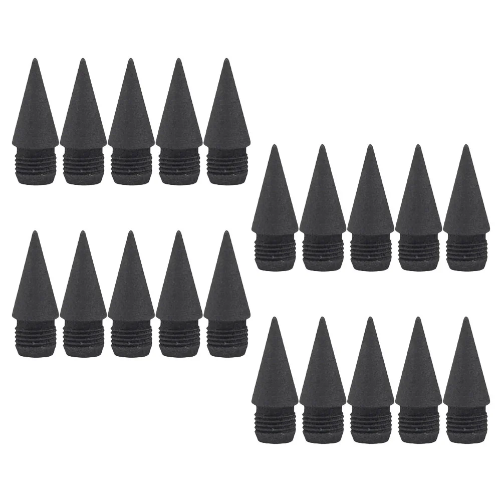 20 Pcs Lead Pencils Replacement Tip Everlasting Tips Replaceable Nibs Head Black Infinite Child