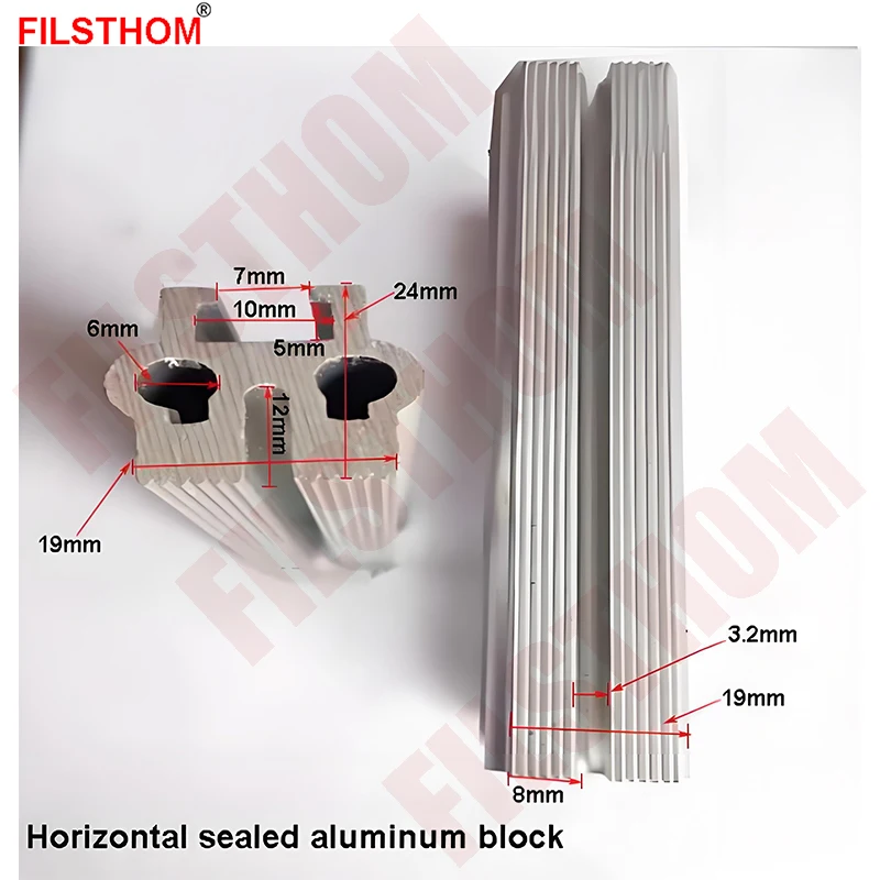 Heating Aluminum Block Mold For Vertical Packaging Machine Three Sides Sealed Back Sealed Accessories Vertical Horizontal Sealed