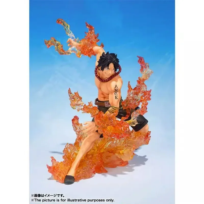 Bandai Original ONE PIECE Anime Figuarts ZERO Portgas·D· Ace The Bonds of Brothers Action Figure Toys for Kids Gift Model