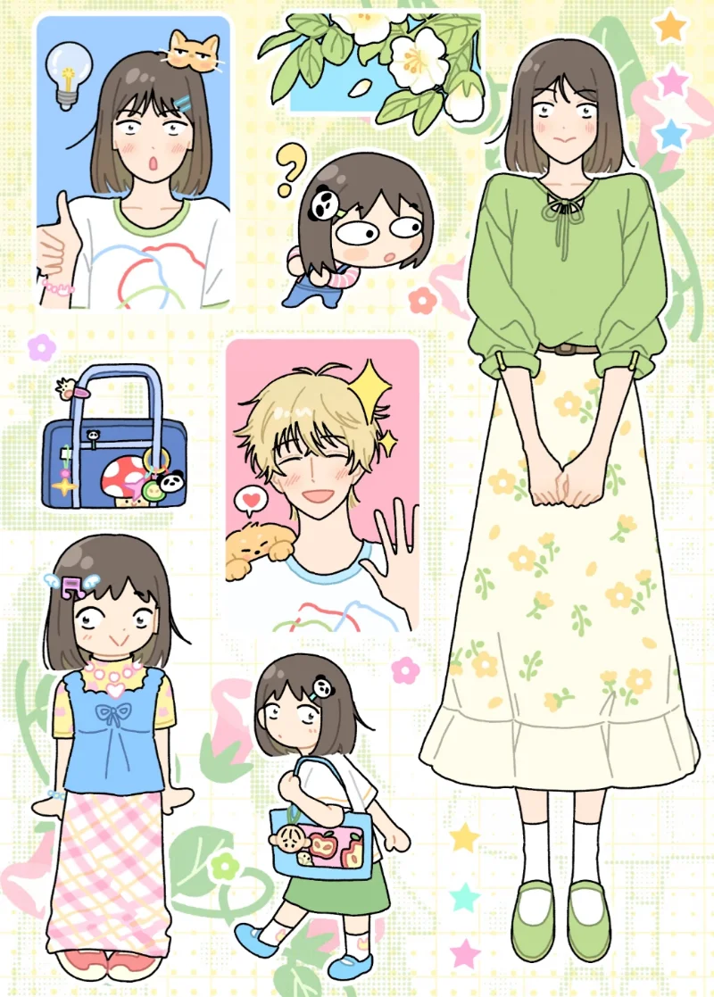 Kawaii Anime Sticker Cute Cartoon Characters Daily Life Seasonal Decorations for Journals view 2