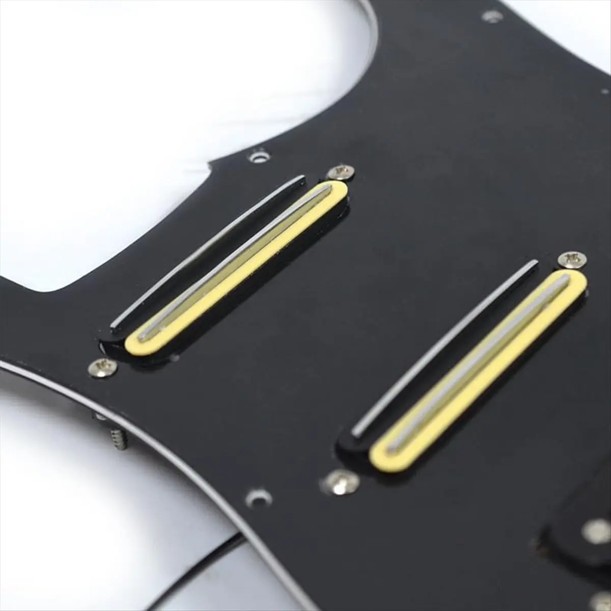White 3 Ply Electric Guitar Humbucker Left Handed Pickguard Pickup with Singlecut Wiring Loaded Prewired Swith-A14I