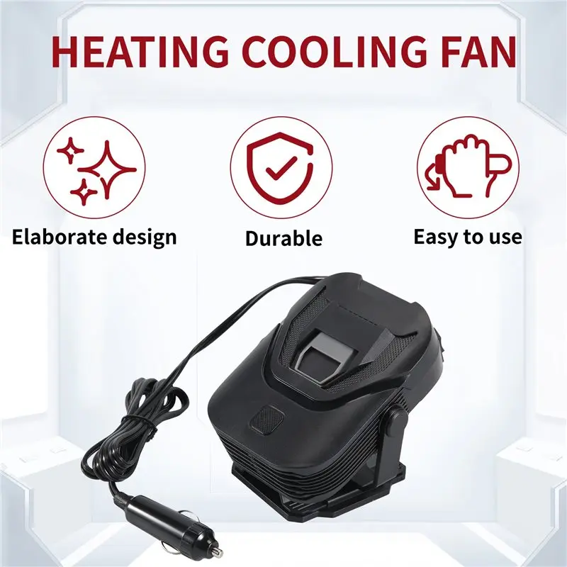 Portable Car Heater Heating/Cooling Fan Auto Dryer Portable 2-In-1 Car Heater Defroster Fan For Heating Auto For Cars-ABQF