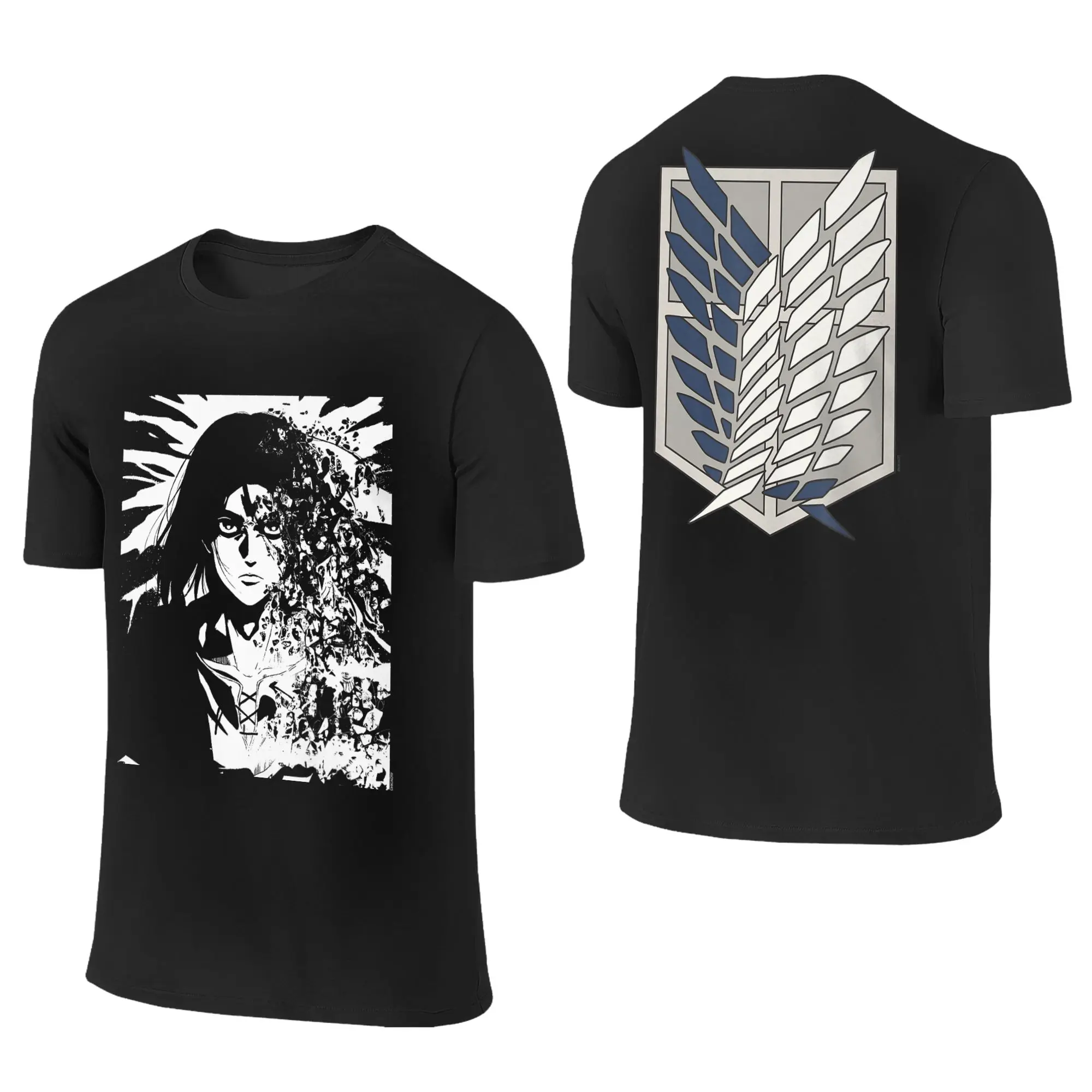 Men T Shirt Attack on Titan Scout Regiment Shield AOT Anime T Shirts Harajuku  Summer Tees Street Style Tops Plus Size 6XL