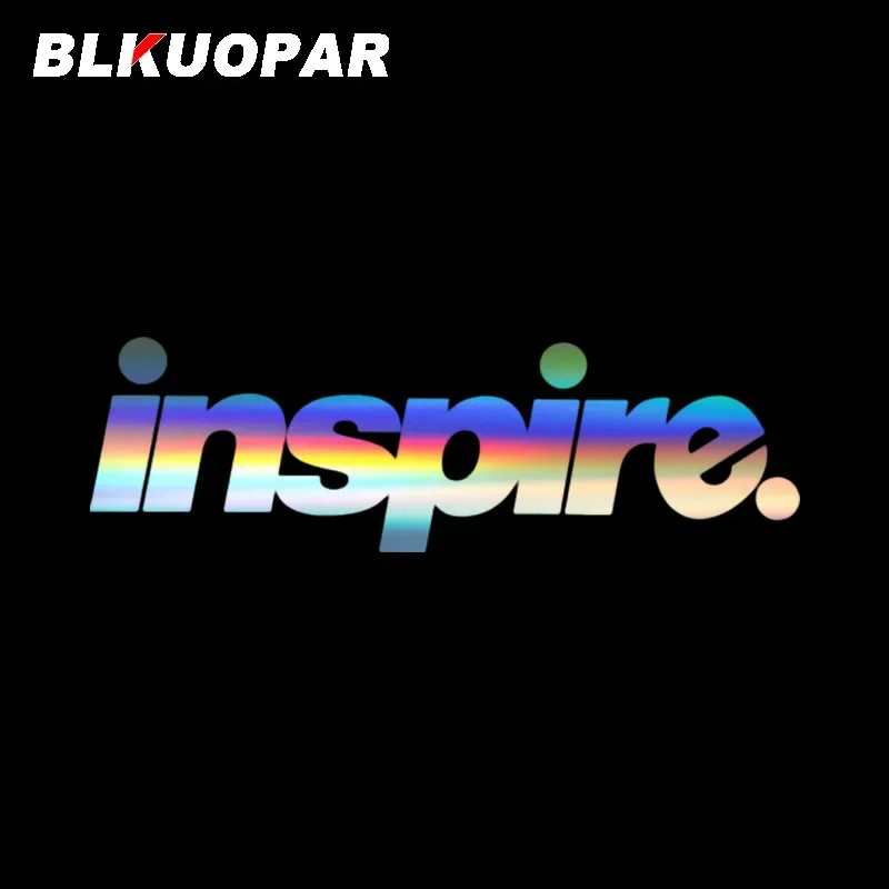 

BLKUOPAR Inspire Text Silhouette Car Stickers Scratch-Proof Graphics Laser Decal Trunk Motorcycle Die Cut Caravan Car Styling