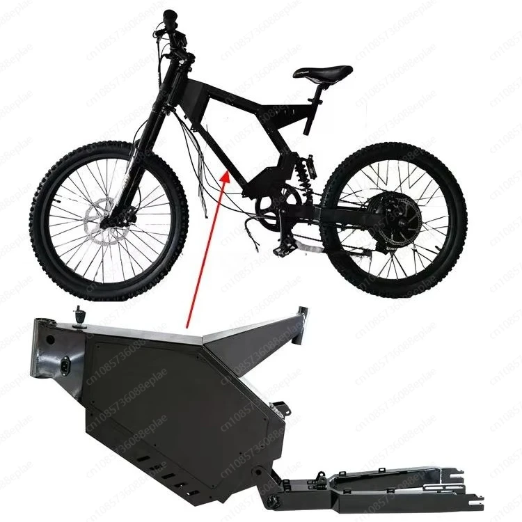 Stealth Bomber Ebike Frame, Full Suspension 3000W 5000W 8000W Electric Bike Chassis, E-Motorcycle Conversion Kit
