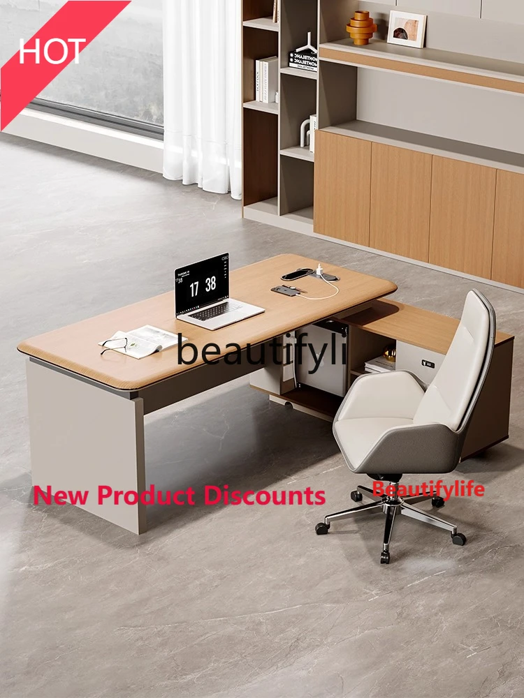 

JJ45 Manager's Desk and Chair Set Simple Modern Single Executive Office Desk