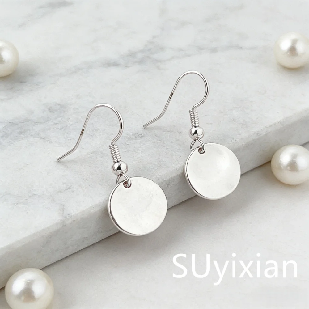 925 Sterling Silber Süße Stilvolle Einfache Runde Marken-Ohrringe Geburtstags-Party Jubiläumsgeschenk Tägliches Tragen