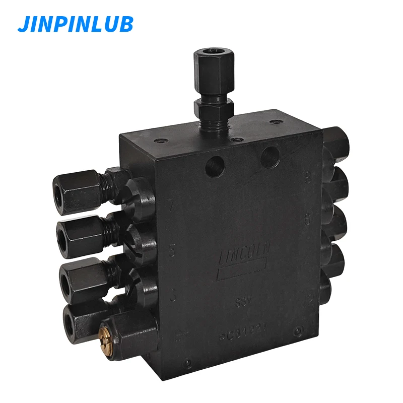 JINPINLUB JSV-8 Grease Distribution Block 0.2cc With Indicator Matching Progressive High-Pressure Grease Unit