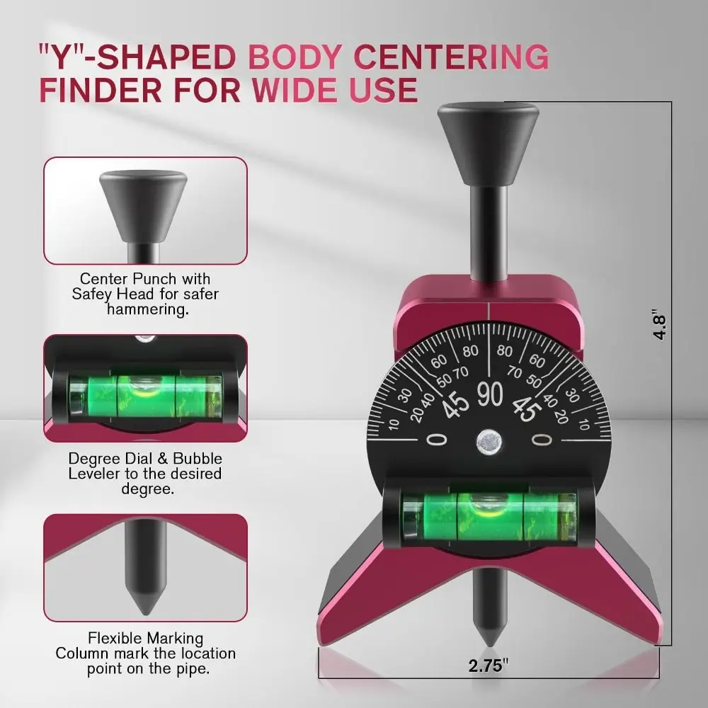 مكتشف مركز الأنابيب عالي الدقة، اتصال مغناطيسي متعدد الوظائف، أدوات تركيب الأنابيب على شكل حرف Y