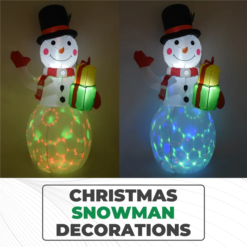 Bom-150cm led iluminado inflável boneco de neve bomba de ar noite lâmpada brinquedos infláveis interior ao ar livre decoração natal