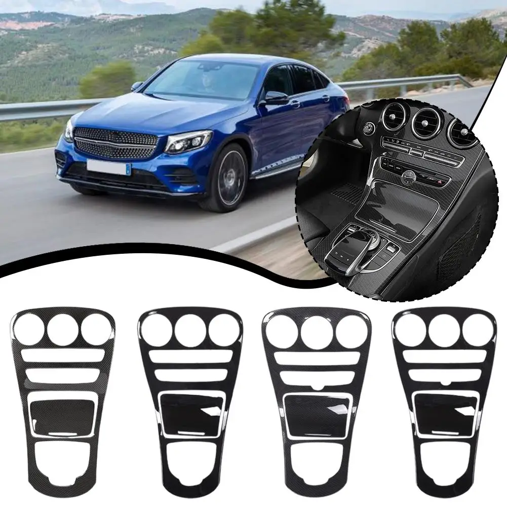 

NEW Carbon Fiber Center Cover for Benz C Class W205 C180L 2015 2016 2017 2018 Car Center Console Gear Shift Panel Cover Tri A7X0