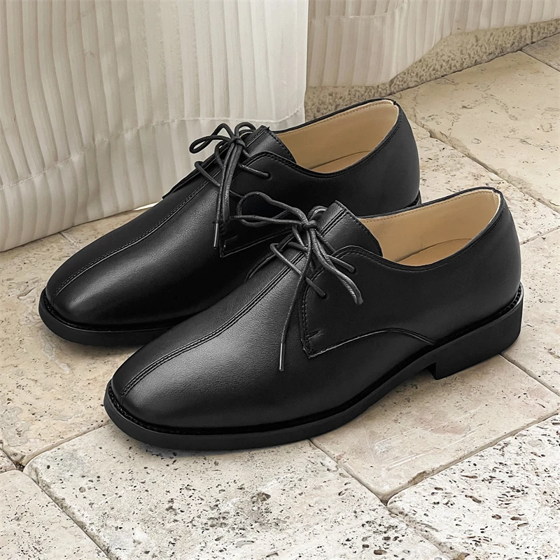 

Роскошные мужские кожаные туфли в минималистском классическом британском стиле для офиса и модной вечеринки, повседневная обувь 38–46, универсальная, хит продаж