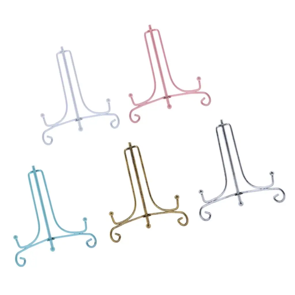 Iron Display Stand Bakery Art Easel Sturdy Metal Plate Holder for Cakes Cookies Photos Cookbooks Kitchen Display
